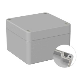 1 pcs - RS PRO Grey ABS General Purpose Enclosure, IP66, IK07, Grey Lid, 80 x 82 x 55mm