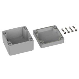 1 pcs - RS PRO Grey ABS General Purpose Enclosure, IP66, IK07, Grey Lid, 80 x 82 x 55mm