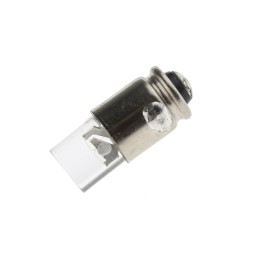 1 pcs - Marl White LED Indicator Lamp, 12V dc, Midget Groove Base, 4.9mm Diameter, 14000mcd