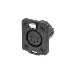 1 pcs : NC5FDX-TOP - XLR Connectors 5P F Panel Mnt Rcpt Nickel/Gold TOP