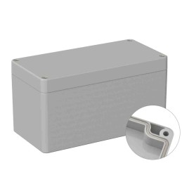 1 pcs - RS PRO Grey Polycarbonate General Purpose Enclosure, IP66, IK07, Grey Lid, 80 x 160 x 85mm