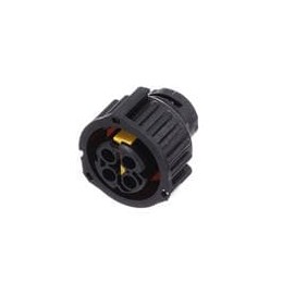 1 pcs : 1-1813099-1 - Circular DIN Connectors 2.5MM SOCKET HSG ASY BLACK 4 POS