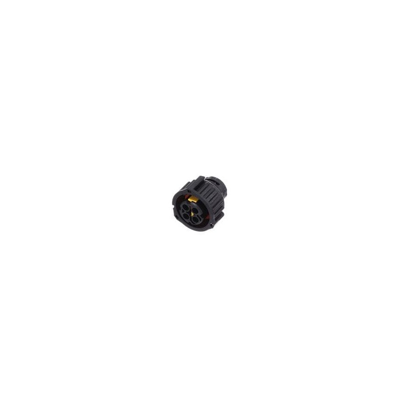 1 pcs : 1-1813099-1 - Circular DIN Connectors 2.5MM SOCKET HSG ASY BLACK 4 POS