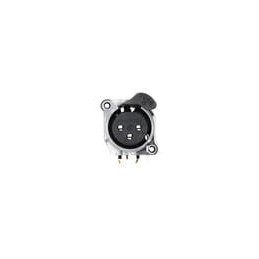 1 pcs : NC3FAH2-LR-DAE - XLR Connectors Receptacle A series XLR 3 pin female PCBH halo light ring Pin 1 isolated ground contact/