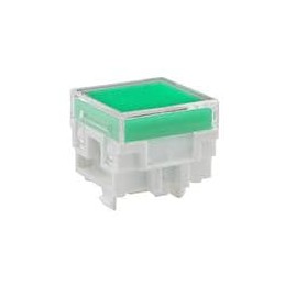 1 pcs : AT477JF - Switch Bezels / Switch Caps SQ CLR LENS/GRN FLTR LB W/ INCNDSCNT LAM