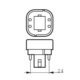 1 pcs - Philips G24q-3 PL LED Lamp 9 W, 3000K, White, Linear shape