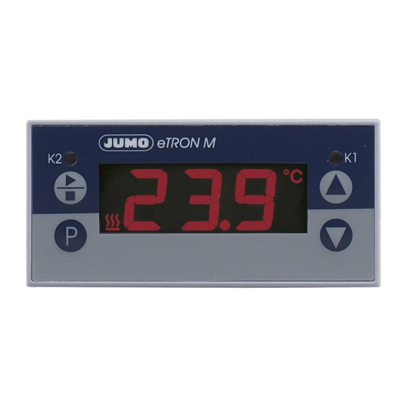 1 pcs - Jumo eTRON Panel Mount Thermostat, 2 Output 1 changeover contact 10A 250V / 2 open contacts 5A 250V, 230 V ac Supply