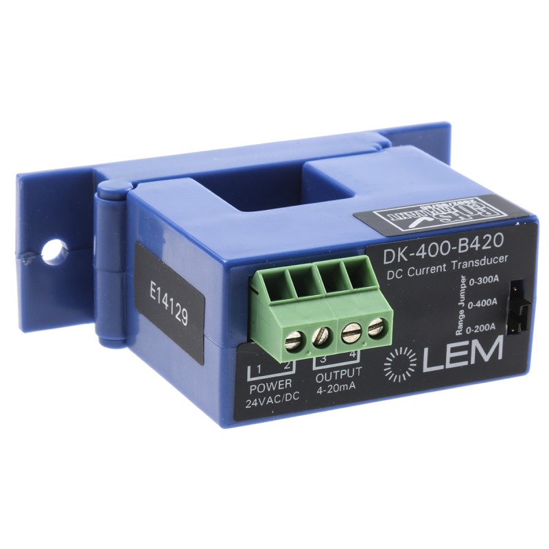 1 pcs - LEM DK Series Current Transformer, 400A Input, 400:1, 4 - 20 mA Output, 21.7mm Bore, 20 - 50 V dc, 22