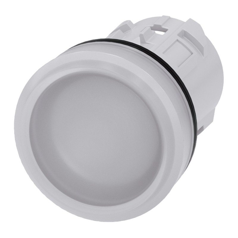 1 pcs - Siemens White Pilot Light Head, 22mm Cutout SIRIUS ACT Series