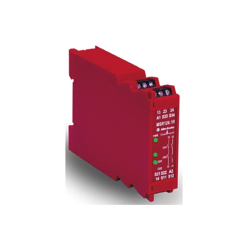 1 pcs - Rockwell Automation Dual-Channel Light Beam/Curtain, Safety Switch/Interlock Safety Relay, 115V ac, 2 Safety Contacts