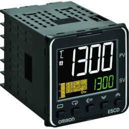 1 pcs - Omron E5CD Panel Mount PID Temperature Controller, 48 x 48mm 2 Input, 2 Output PNP, SSR, 100 - 240 V ac Supply