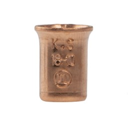 100 pcs - RS PRO Crimp Bootlace Ferrule, 9.5mm Pin Length, 6.1 mm, 7.5 mm Pin Diameter, 0.75mm² Wire Size