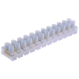 5 pcs - RS PRO Non-Fused Terminal Block, 12-Way, 3 - 24A, 12 AWG Wire, Screw Down Termination