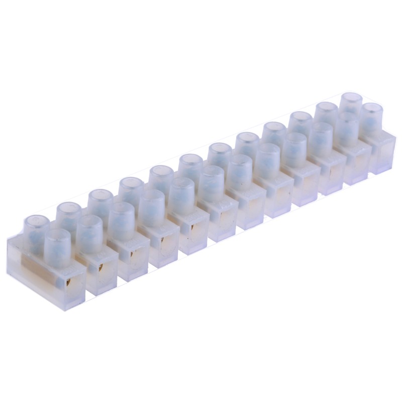 5 pcs - RS PRO Non-Fused Terminal Block, 12-Way, 3 - 24A, 12 AWG Wire, Screw Down Termination