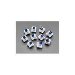 1 pcs : 5150 - Switch Bezels / Switch Caps Kailh Mechanical Key Switches - Clicky Navy Blue - 10 pack - Cherry MX Compatible
