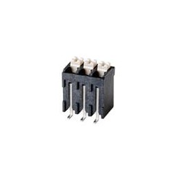 1 pcs : TBLH12V-381-03BK - Fixed Terminal Blocks Screwless, High Temperature, Vertical, 3.81 mm pitch, Black with Gray Button