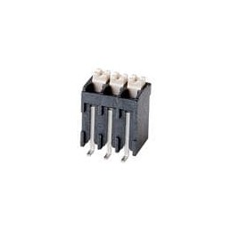 1 pcs : TBLH12V-350-03BK - Fixed Terminal Blocks Screwless, High Temperature, 3.5 mm pitch, Black with Gray Button