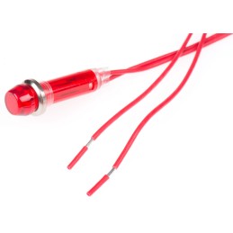 1 pcs - CAMDENBOSS Red Panel Mount Indicator, 240V, 8mm Mounting Hole Size, Lead Wires Termination
