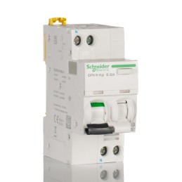 1 pcs - Schneider Electric RCBO, 32A Current Rating, 1P+N Poles, 30mA Trip Sensitivity, Type B, Acti 9 Range