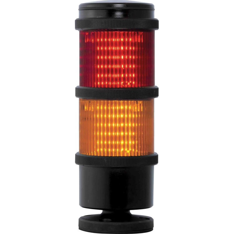 1 pcs - RS PRO Red/Amber Signal Tower, 2 Lights, 24 V