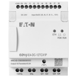 1 pcs - Eaton EasyE4 Series Control Relay, Relay Output, 4-Input, Analog Input