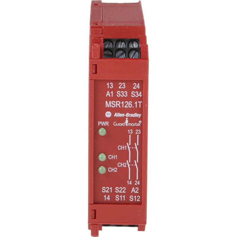 1 pcs - Rockwell Automation Dual-Channel Light Beam/Curtain, Safety Switch/Interlock Safety Relay, 24V ac/dc, 2 Safety Contacts
