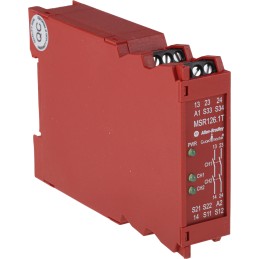 1 pcs - Rockwell Automation Dual-Channel Light Beam/Curtain, Safety Switch/Interlock Safety Relay, 24V ac/dc, 2 Safety Contacts