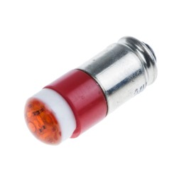 1 pcs - RS PRO Red LED Indicator Lamp, 24V ac/dc, Midget Groove Base, 6mm Diameter, 40mcd