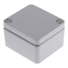 1 pcs - RS PRO Grey Die Cast Aluminium Enclosure, IP66, Grey Lid, 50 x 45 x 30mm