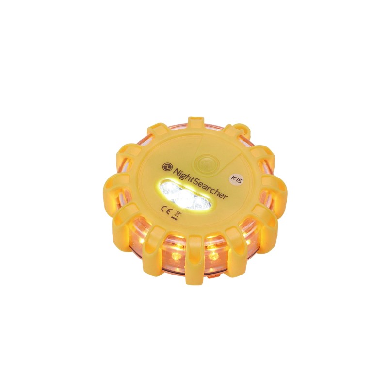1 pcs - Nightsearcher Pulsar AAA Series Yellow Multiple Effect Light Module, Magnetic Mount, LED Bulb, IP65, IP66