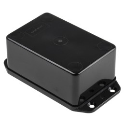 1 pcs - RS PRO Black ABS Enclosure, IP65, Flanged, Black Lid, 108.2 x 58.2 x 39.5mm
