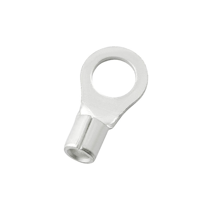 100 pcs - RS PRO Uninsulated Ring Terminal, 5.3mm Stud Size, 1.5mm² to 2.5mm² Wire Size