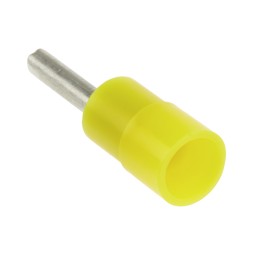 100 pcs - RS PRO Insulated Crimp Pin Connector, 4mm² to 6mm², 12AWG to 10AWG, 2.8mm Pin Diameter, 14mm Pin Length, Yellow