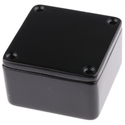 1 pcs - CAMDENBOSS 5000 Series Black Die Cast Aluminium Enclosure, IP54, Black Lid, 50 x 50 x 31mm