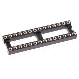 5 pcs - Preci-Dip 2.54mm Pitch Vertical 28 Way, Through Hole Turned Pin Open Frame IC Dip Socket, 1A