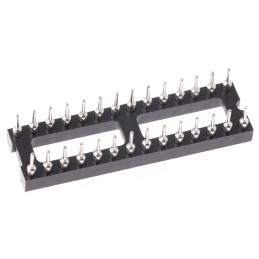 5 pcs - Preci-Dip 2.54mm Pitch Vertical 28 Way, Through Hole Turned Pin Open Frame IC Dip Socket, 1A