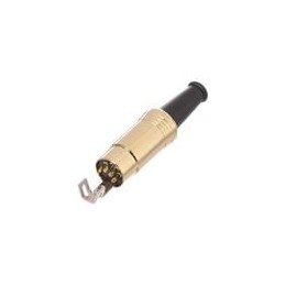 1 pcs : NYS322AG - Circular DIN Connectors 5P MALE PLUG - DIN 180 GOLD/GOLD, REAN