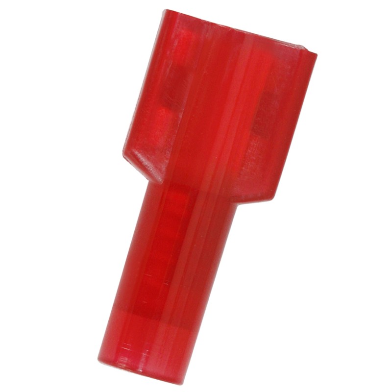 100 pcs - RS PRO Red Insulated Female Spade Connector, Receptacle, 0.8 x 6.35mm Tab Size, 0.5mm² to 1.5mm²