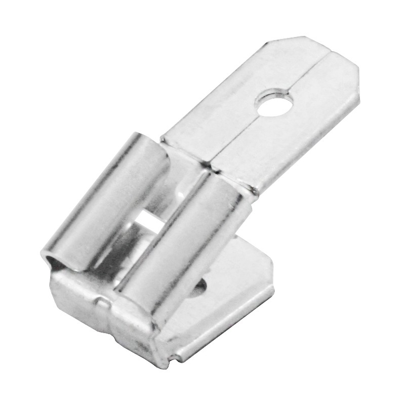 100 pcs - RS PRO Female to Male Spade Connector, Adapter, 6.35 x 0.8mm Tab Size