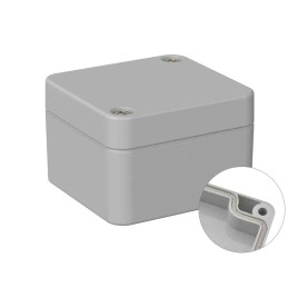 1 pcs - RS PRO Grey Polycarbonate General Purpose Enclosure, IP66, IK07, Grey Lid, 50 x 52 x 35mm