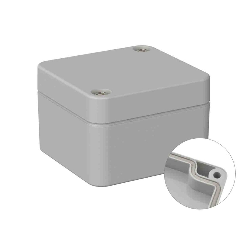 1 pcs - RS PRO Grey Polycarbonate General Purpose Enclosure, IP66, IK07, Grey Lid, 50 x 52 x 35mm