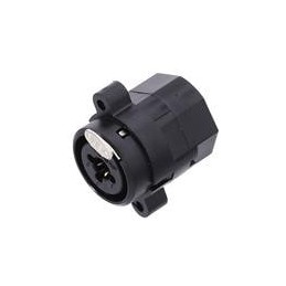 1 pcs : ACJC5H BULK - XLR Connectors 1/4' XLR Dual ChassisMount CType Mono HorizPCB Latch Non-switchXLR Ground Black