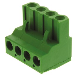 5 pcs - TE Connectivity 5.08mm Pitch 4 Way Pluggable Terminal Block, Plug, Cable Mount, Screw Down Termination