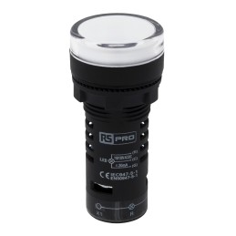 1 pcs - RS PRO, Panel Mount Red/Green LED Indicator, 22mm Cutout, IP65, Round, 110V ac