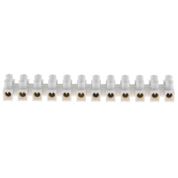 5 pcs - RS PRO Non-Fused Terminal Block, 12-Way, 76A, 6 AWG Wire, Screw Down Termination