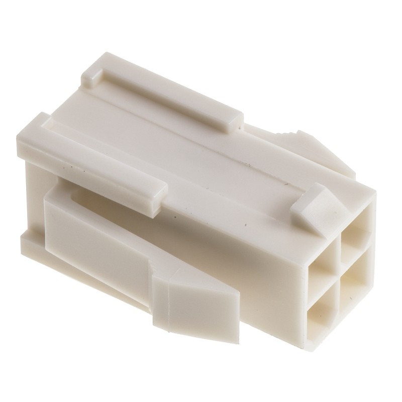 5 pcs - Molex, Mini-Fit Jr Male Connector Housing, 4.2mm Pitch, 4 Way, 2 Row