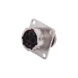 1 pcs : RT00122SNH - Standard Circular Connector Receptacle, Square Flange, 4 (2+2) Position, Female, Shell Size 12