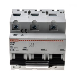 1 pcs - Lovato ModuLo P2MB MCB, 3P, 125A Curve C, 230V AC, 60V DC, 10 kA Breaking Capacity