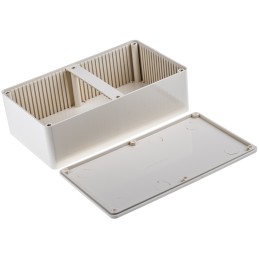 1 pcs - RS PRO White ABS Enclosure, White Lid, 190 x 110 x 60mm