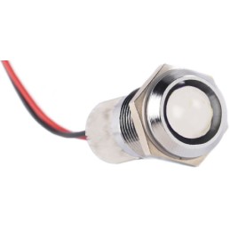 1 pcs - RS PRO Panel Mount Indicator, 24V dc, 14mm Mounting Hole Size, Lead Wires Termination, IP67